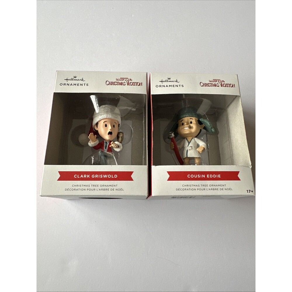 2024 Hallmark Christmas Vacation Ornament Lot of 2 Clark Griswold & Cousin Eddie